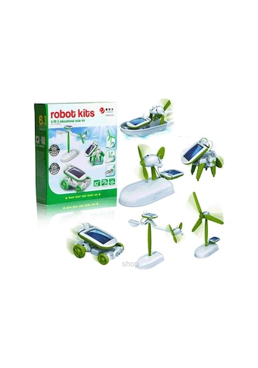 Robotik Eğitim İçin 6mod Solar Şarjlı Robot Oluşturma Kiti