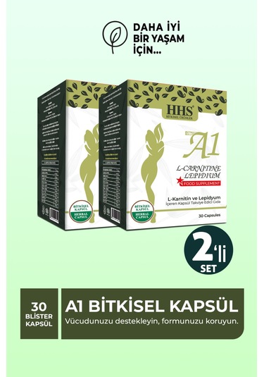 New A1 L Carnitine Lepidium Bitkisel Kapsül Blister 2 Adet Aromasız