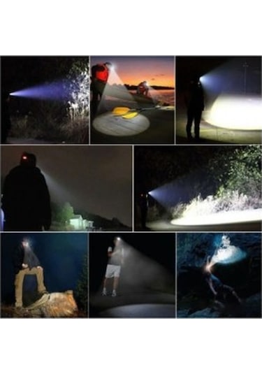 Üç Başlıklı Kafa Feneri Gold Orion OR-117 10W 3x T6 Led Siyah