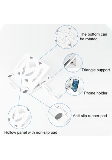 Dizüstü Bilgisayarlar İçin Genel Amaçlı Isı Dağılımı, Stil: Döndürme İle Cep Telefonu Tutucu İle Black