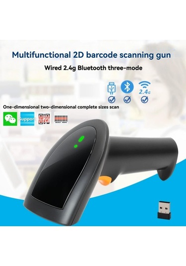Xiyyadms Bwhs25l 3 Modlu Kablolu+2.4g+bluetooth 1d/2d/qr Barkod Tarayıcı, Hızlı Doğru Tarama, Usb Kablolu, Elden Bağımsız Kullanıma Desteği