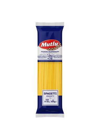 Mutlu Makarna Spagetti 500 G X 20 Paket Lezzetli, Dayanıklı Ve Kolay Pişen İtalyan Tipi Makarna