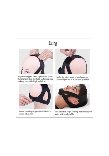 Horlama Bandı Çene Altı Destekli Horlama Önleyici Kafa Band Uyku Apnesi Kemer Bandı