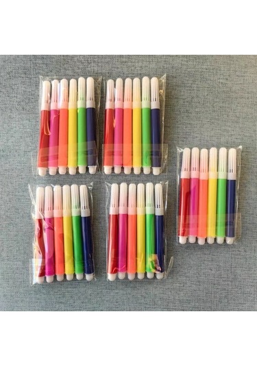 Fochsia 60lı 6 Renk Mini İşaretleme Kalemleri Seti Çizim Not Okul