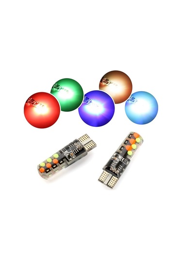 16 Renkli Çakarlı T10 Ampul Laam310