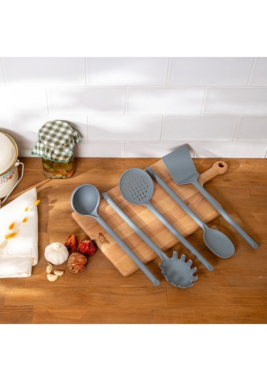 Emsan Fiesta 5 Parça Servis Seti Gri Gri