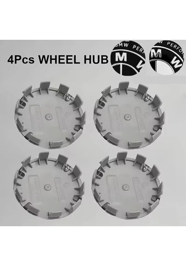 Dashanshop Siyah Abs Jant Kapakları 68mm Bmw E34 E36 E60 E90 E46 E70 F10 F20 F30 X5