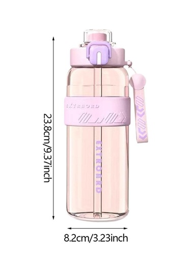 Suntek Spor Şişesi 27oz Kolay Temizlenebilir Pipetli Pembe