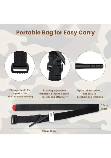 Gateesat 4 Adet Taktiksel Turnike: Acil Kanama Ve Arter Kontrolü İçin Tek Elle Uygulama