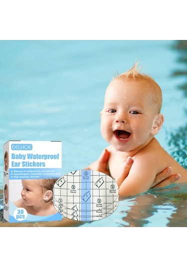 Maoyaya 60 Adet Su Geçirmez Bebek Kulak Yama, Bebek Duş-yüzme Uygun