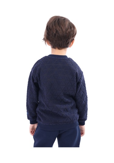 Toontoy Unisex Çocuk Nakışlı Sweatshirt Lacivert