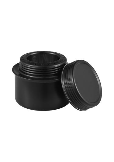 Kangvka Kamp İçin Ultra Hafif Alüminyum Alkol Ocağı - Isı Verimliliği Artırılmış Siyah Mini Füme, Hwl-34b Yükseltilmiş Versiyon Siyah