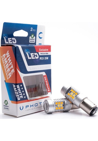 Photon P21 5W 12V 1016 White&Amber Led