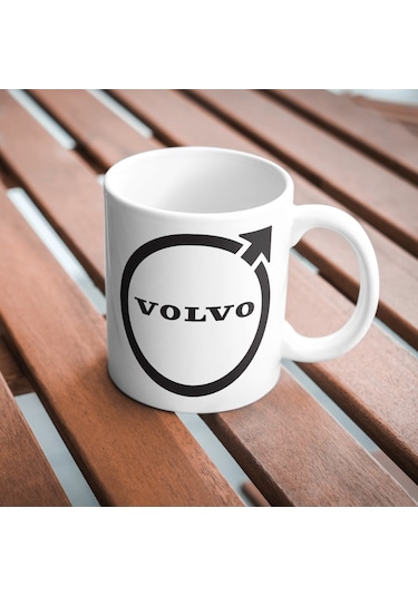 Applucky Volvo Logo Tarihçesi Baskı Kupa Bardak Beyaz
