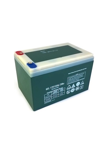 Elektrikli Bisiklet 12 Volt 14 Amper Yatık Akü