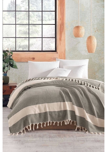 Çift Kişilik Yatak Pikesi Luna Yeşil 200 X 230 Cm Çok Renkli