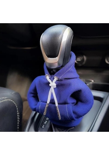 Singree Evrensel Araba Vites Kolu Kapaklığı - Yumuşak Kumaş, Trendy Araba Aksesuarı, Tüm Modeller İçin, Lacivert Renkli