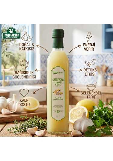 Taşköprü Sarımsak Limon Kürü 500 Ml - Geleneksel Fermente Karışım