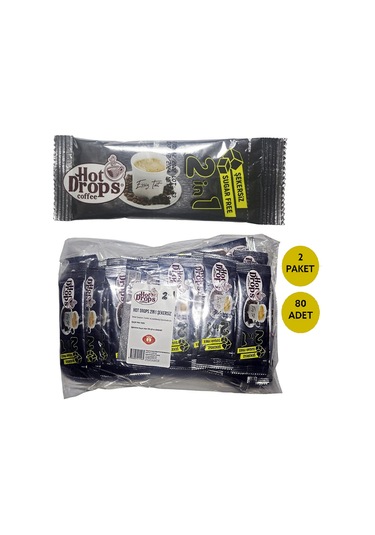 Hot Drops 2si1 Arada Sütlü Otobüs İkramlık Hazır Kahve Hazır 80 x 5 G