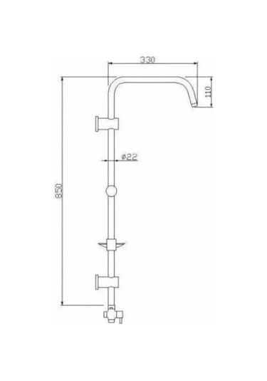 Tema Tepe Duş Seti Rain Pratik Quadro - Yağmurlama Duş 53260 Shower Set Krom