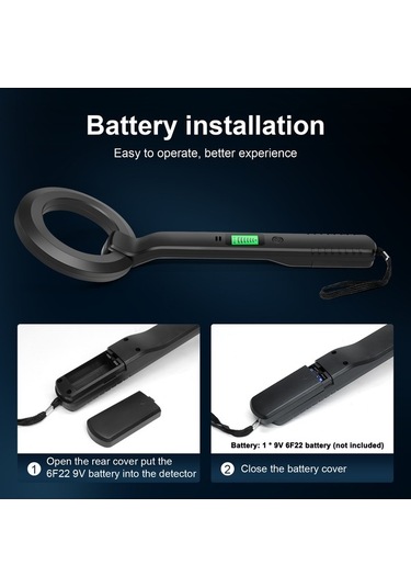 Besthome1 Yüksek Hassasiyetli Metal Dedektörü - Su Geçirmez, Titreşimli Alarm, Geniş Kullanım