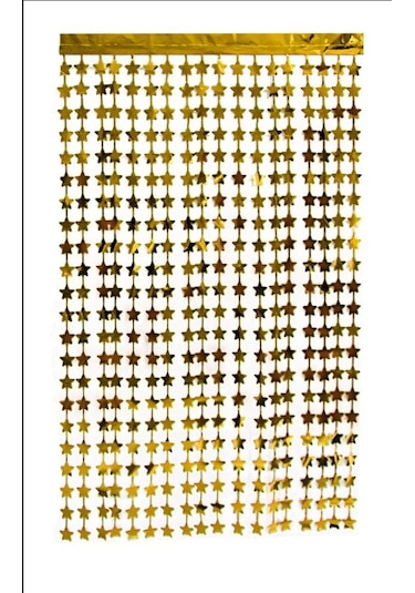 Gold Fon Arka Perde Işıltılı Yıldızlı Ramazan Bayramı Süsleri