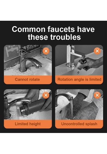 Jms 1080 Genişletici Püskürtme Kafası Mikser Havalandırıcı Fıskiye Su Musluk Memesi 2 Mod Gümüş