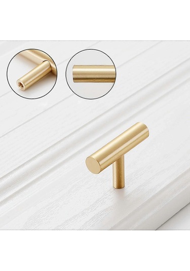 2 Adet Çekmece Kulpu Altın Pirinç Dolap Kulpu Mutfak Dolabı Kulpu Kapı Kolları