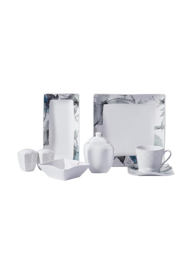 KORKMAZ A8676 LİNK COLL.28 P KAHVALTI TAKIMI(KARE) Beyaz