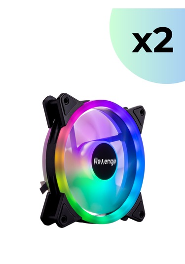Nova Bilgisayar Kasası İle Uyumlu 2-4 Adet 12cm Rgb Fan Nova Fanı 120mm Fan 2'li Siyah