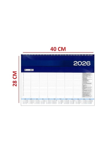 Keskin Color 2026 Haftalık Masa Sümeni 28x40 Cm Karton Kapak Aj-70