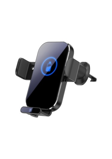 Youtek 66w Hızlı Şarjlı Akıllı Araç Telefon Tutucu - Dokunmatik Açılış, 360 Dönebilir, Tip-c Bağlantı Siyah