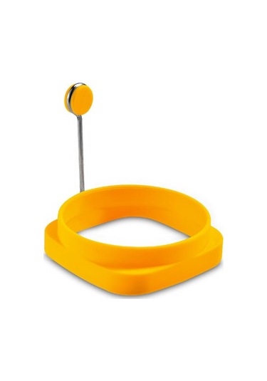 1 Adet Yüksek Isıya Dayanıklı Silikon Yuvarlak Kendin Yap Kızarmış Yumurta Kalıbı Yalıtımlı Kızartma Et Kek Yaratıcı Aletler Sarı