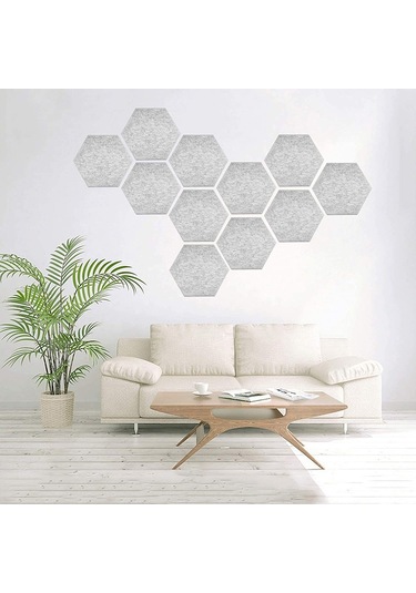 Sones Altıgen Renkli Dekoratif Akustik Paneller, Rastgele Renk Teslimatı 9 Mm 3,7 Kg Tipi