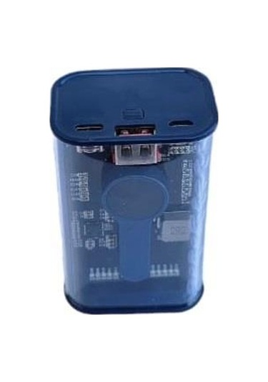 22.5w Pd Hizli 10000 Mah Digital Şeffaf Tasarimli Powerbank Mavi