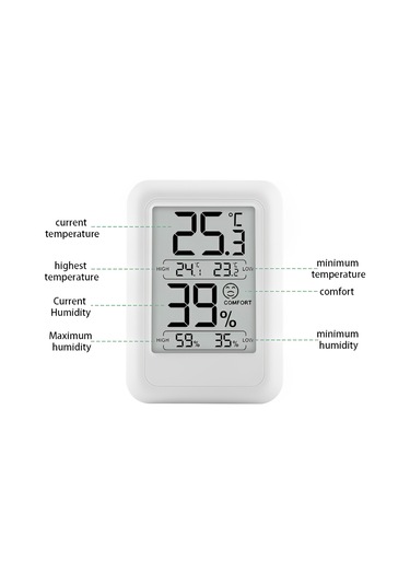 Geeroyoo Ts-ft0400 Sıcaklık Ve Nem Kayıt Fonksiyonlu İç Mekan Yüksek Hassasiyetli Dijital Sıcaklık Ve Nem Ölçer