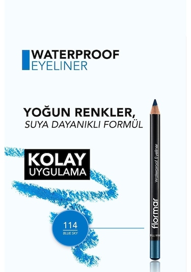 Flormar Suya Dayanaklı Göz Kalemi - Mavi Waterproof Mavi 114