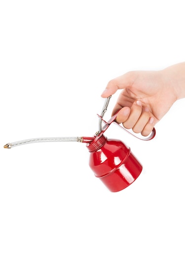 500 Cc Metal Madeni Yağdanlık Metal Pompalı - Esnek Hortumlu