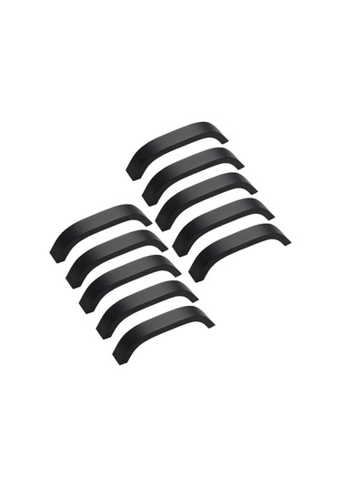 10 Adet Siyah Dolap Kulpu - Siyah Mutfak Kapı Kolları Dolapları