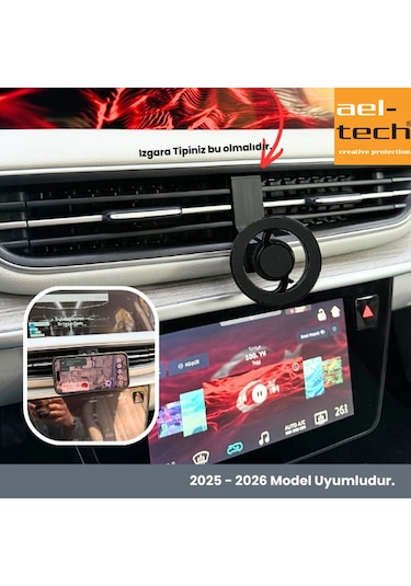 Togg T10x/t10f Uyumlu Özel Tasarım Manyetik Telefon Tutucu 2025-2026