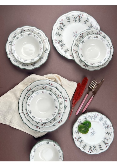 Porser Terra Yemek Takımı 6 Kişilik 24 Parça Fly24ykprs1057 Çok Renkli