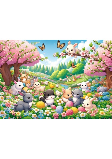 Art Çocuk Tavşanların Buluşması 25 Parça Puzzle