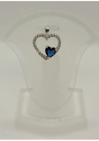 Gold Plaza Jewelry 925 Ayar Gümüş Kalp Kolye 146510067 Gri