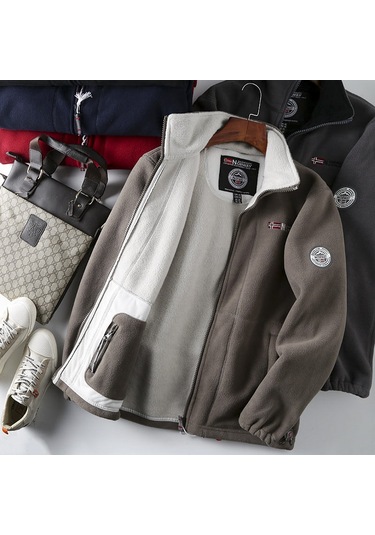 Sonbahar Ve Kış Kalın Bol Günlük Erkek Ceketi Haki