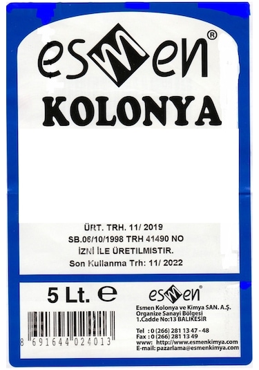 Tampa Limon Kolanyası Esmen 80 O 5000Ml Nihalfidan Store
