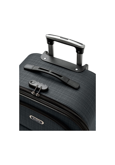 Oleets 8 Tekerli Su Geçirmez Ultra Kalite Kumaş Orta Boy Valiz Siyah