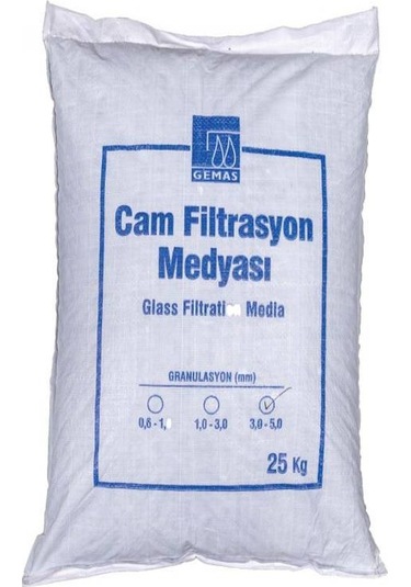 Gemaş Havuz Filtre Cam Filtrasyon Medyası 3-5mm Kalın 25 Kg-toptancıyızbiz