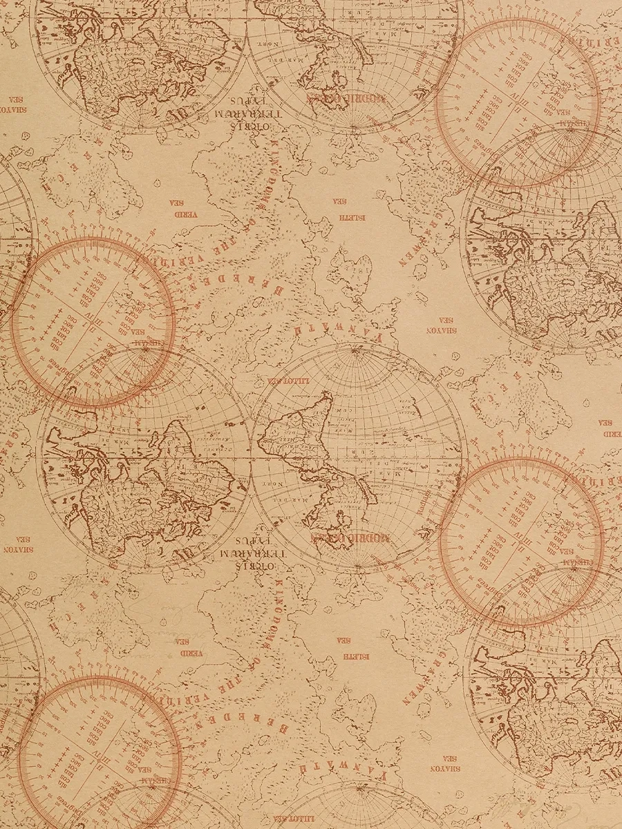 Eco Pack Ambalaj Kraft Kağıdı Rulo 10m "dünya Haritası" 341639466