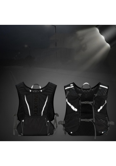 Suntek Hidrasyon Paketi Yeleği, Ayarlanabilir Koşu Takımı Siyah