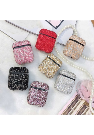 Noktaks - Airpods Uyumlu Airpods - Kılıf Diamond Silikon Kılıf - No3